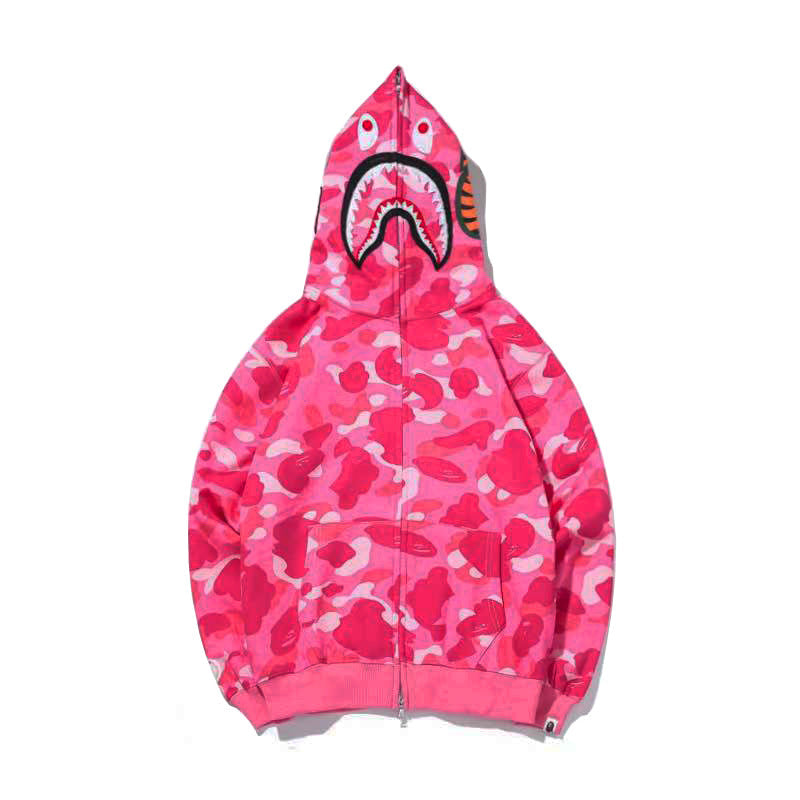 Ape Hoodie Classic Camo Shark Hooded Cardigan Zip Embroidery NextBlock