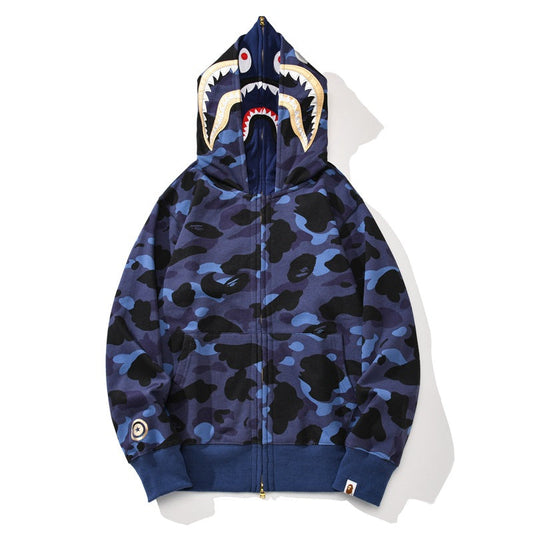 Ape Hoodie Gold Shark Double Hat Camouflage NextBlock