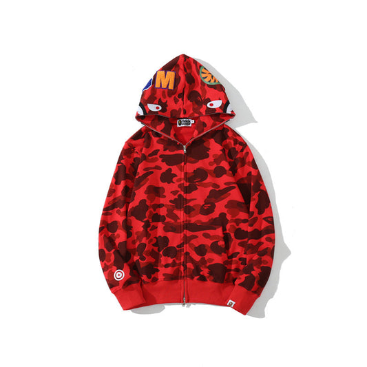 Ape Hoodie Classic Camo Shark Hooded Cardigan Zip Embroidery NextBlock
